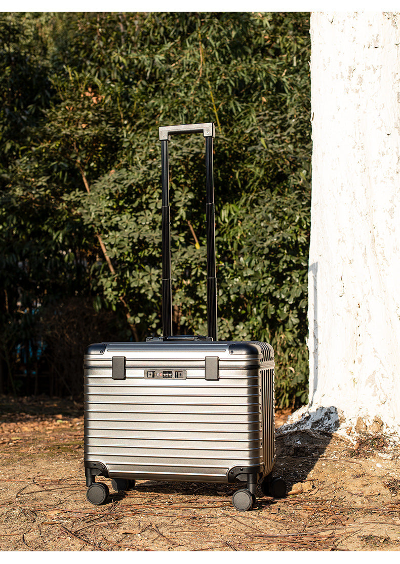 New Model Brake Wheel Aluminum-Magnesium Alloy Luggage Trolley Case
