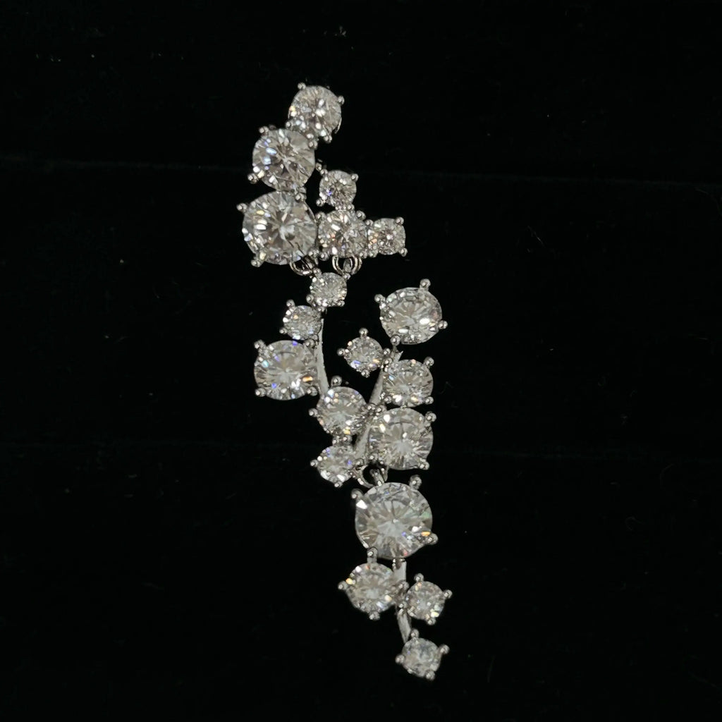 Elegant Sparkling Crystal Tassel Earrings for Women Geometric Hanging Drop Party Wedding Ear Jewelry